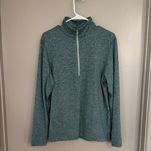 LuluLemon Men's Green Quarter-Zip Sweater